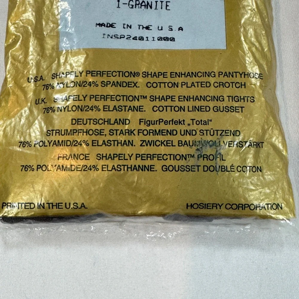 Vintage‎ Silkies Shapely Perfection Shape Enhancing Pantyhose Misty Grey Small